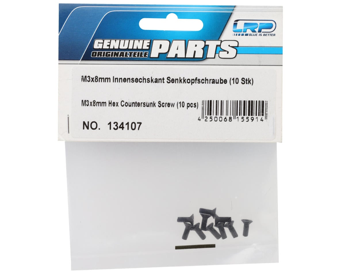LRP 3x8mm Hex Countersunk Screw (10)