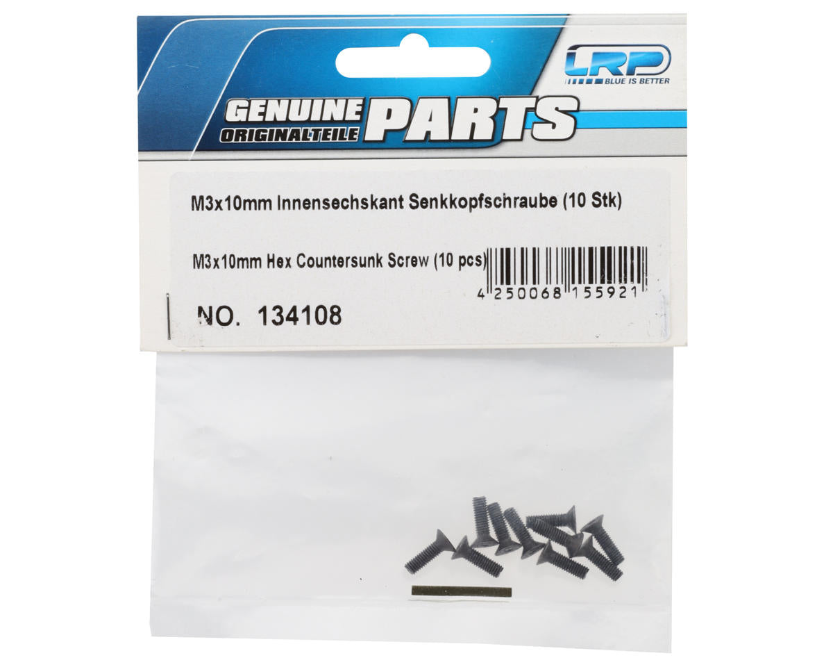 LRP 3x10mm Hex Countersunk Screw (10)