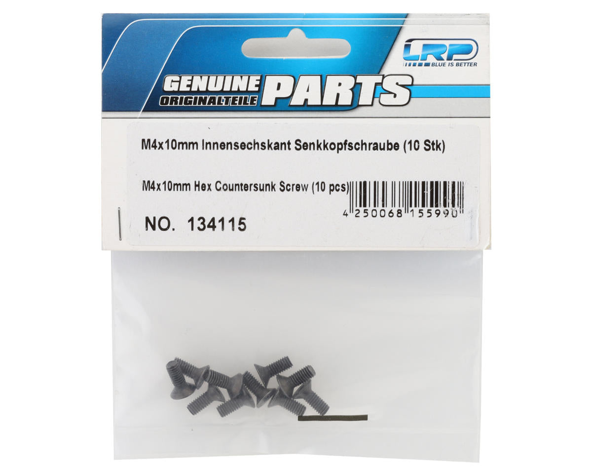 LRP 4x10mm Hex Countersunk Screw (10)
