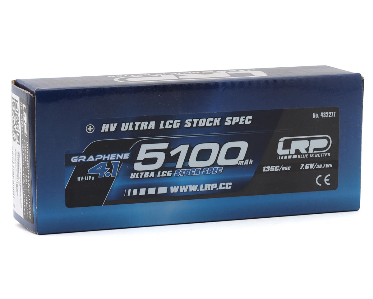 LRP Ultra LCG 2S Stock Spec Graphene-4.1 LiHV Battery 135C (7.6V/5100mAh)