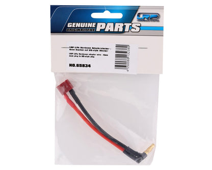 LRP 4mm Bullet To T-Style Battery Adapter (Male 4mm Bullet/Female T-Style)