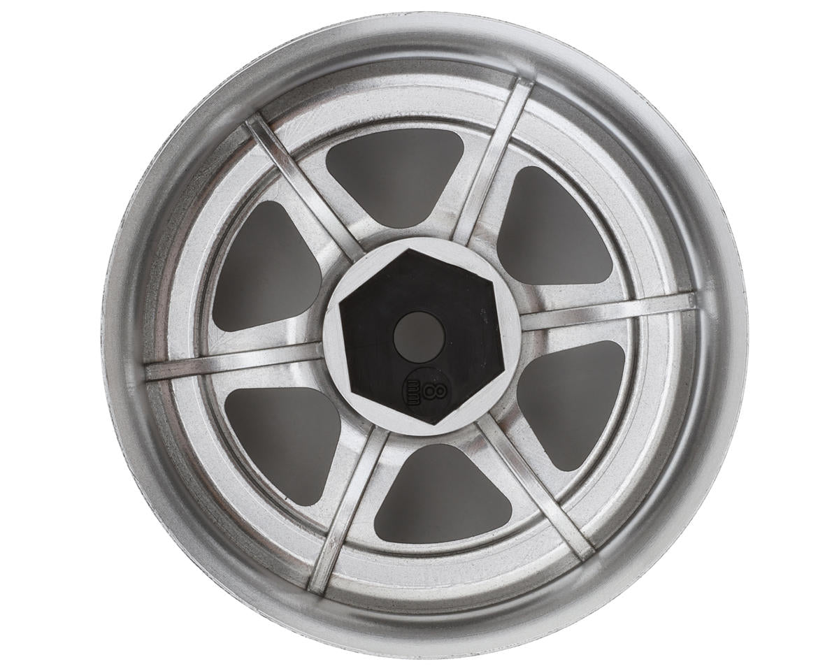 LAB Meister L1 1/10 Drift Wheels (Matte Carbon/Chrome) (2) (8mm Offset)