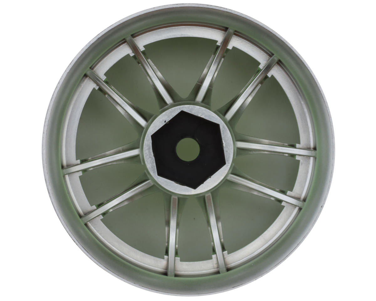 LAB Work Emotion CR3P 1/10 Drift Wheels (Chrome/Neon Yellow) (2) (6mm Offset)