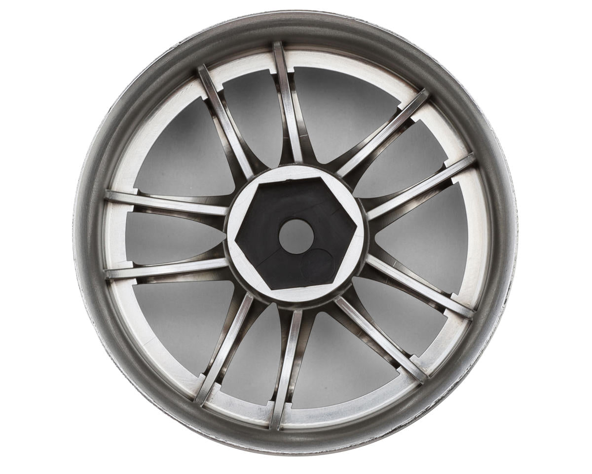 LAB Work Emotion CR3P 1/10 Drift Wheels (Matte Black/Chrome) (2) (6mm Offset)