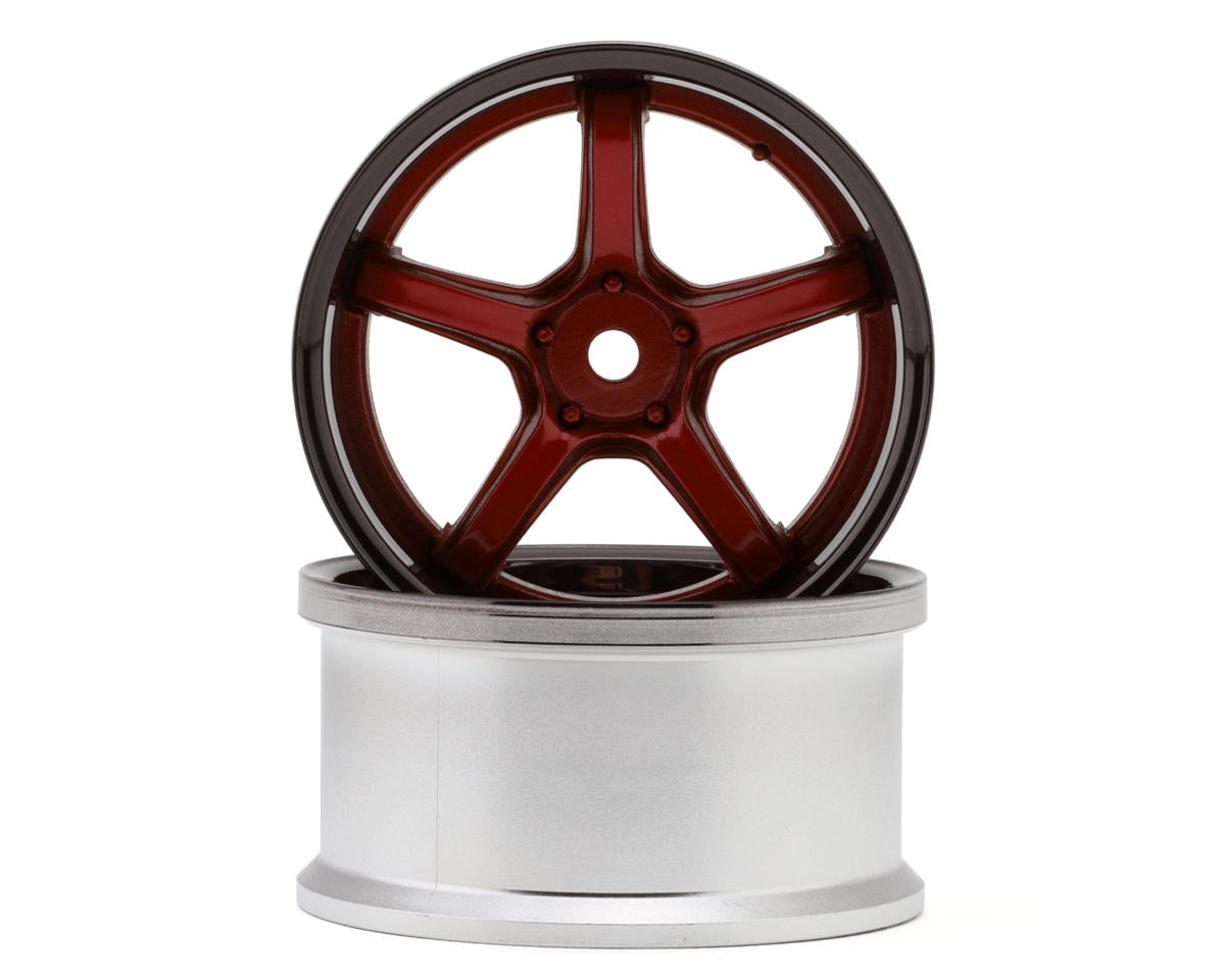 LAB Work Emotion T5R 1/10 2-Piece Concave Drift Wheels (Candy Red/Black) (2)