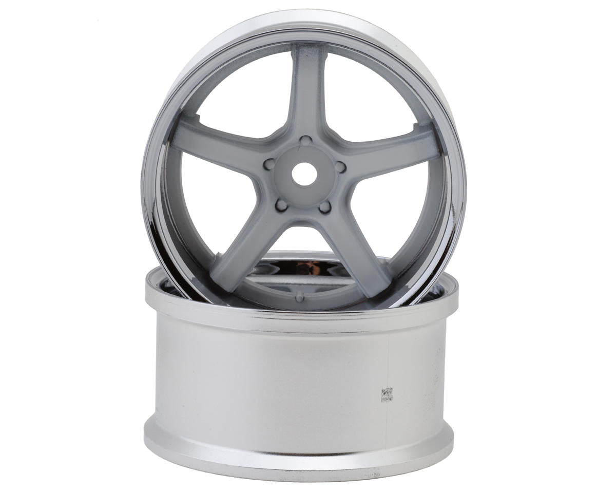 LAB Work Emotion T5R 1/10 2-Piece Concave Drift Wheels (White) (2) (6mm Offset)