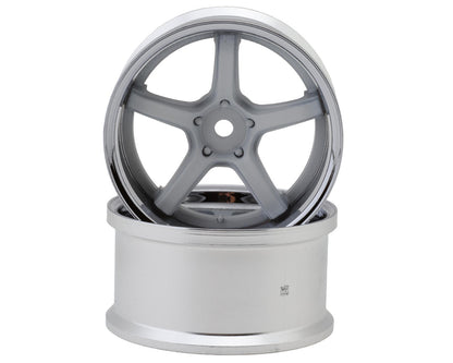 LAB Work Emotion T5R 1/10 2-Piece Concave Drift Wheels (White) (2) (6mm Offset)