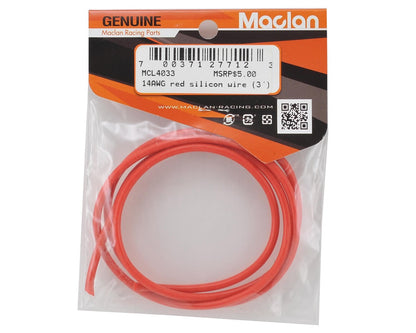 Maclan 14awg Flex Silicon Wire (Red) (3')