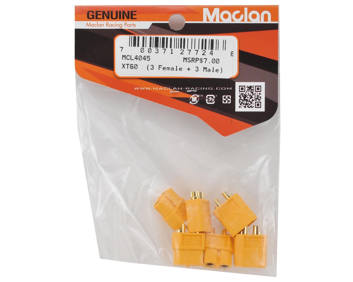 Maclan XT60 Connectors (3 Sets)