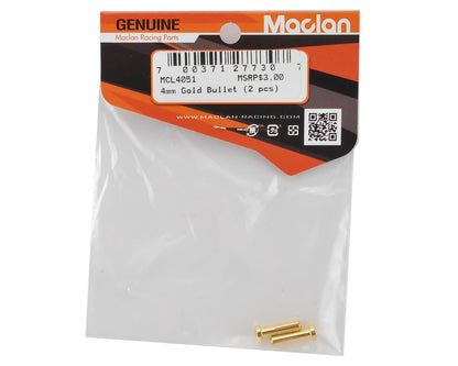 Maclan Max Current 4mm Gold Bullet Connectors  (2)