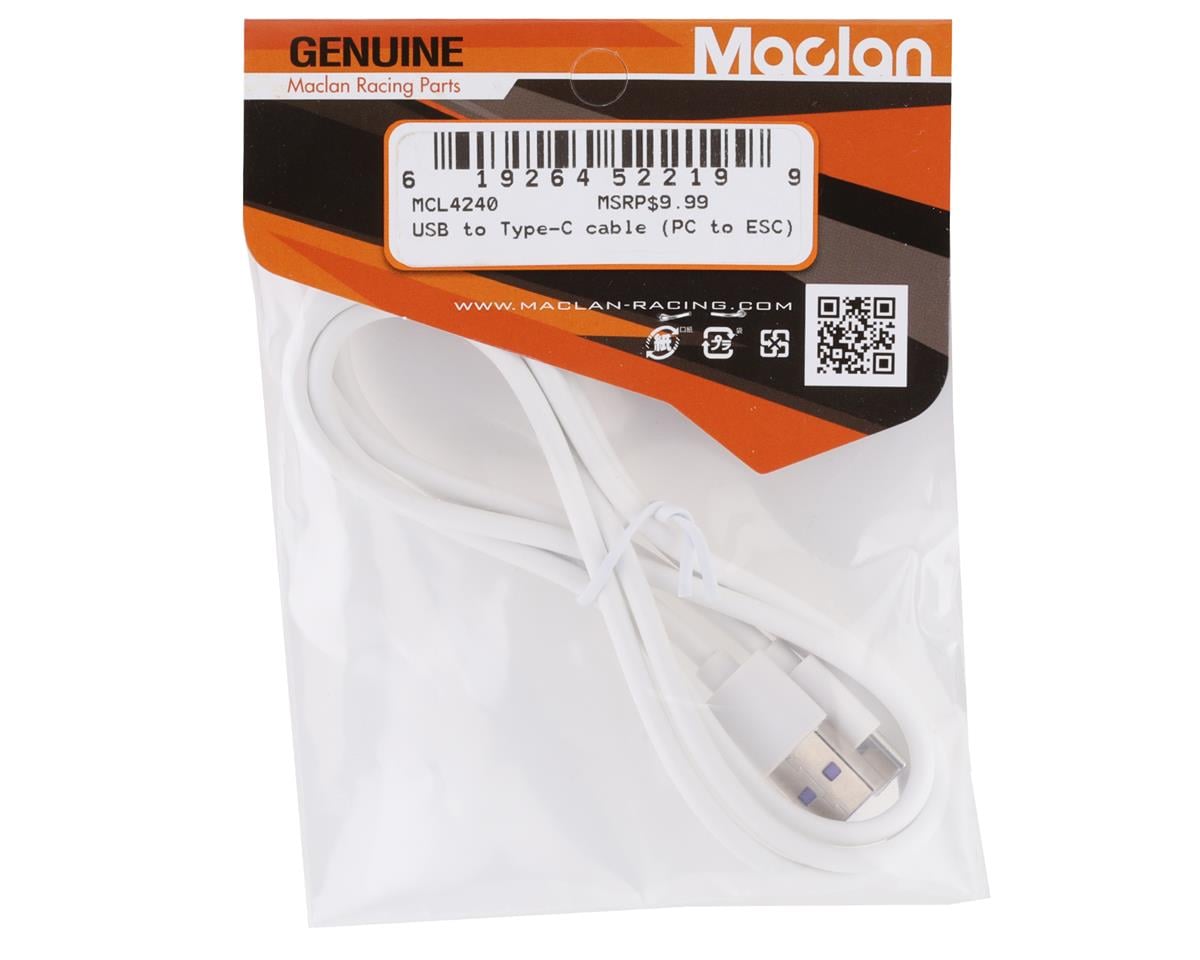 Maclan USB 2.0 to Type-C cable (PC to ESC Data Cable)