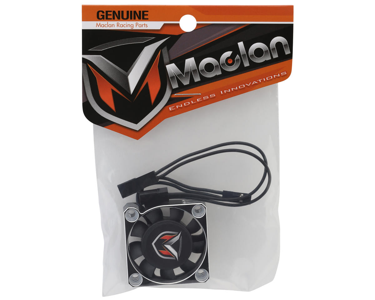 Maclan 40mm Aluminum Hurricane V2 Motor Fan (Black/Silver)