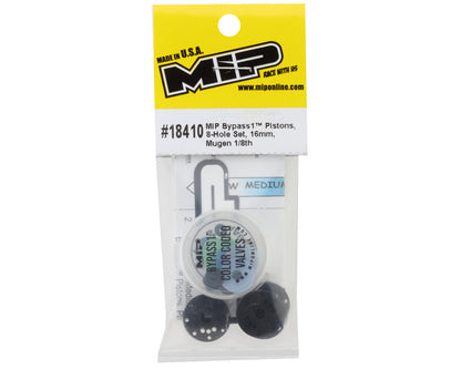 MIP Mugen 16mm Bypass1 Shock Piston Set (4) (8 x 1.2mm)