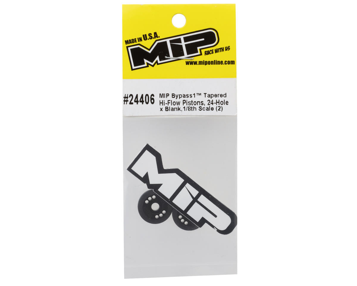 MIP 1/8 Bypass1 Hi-Flow Tapered Shock Pistons (2) (24-Hole/Blank)