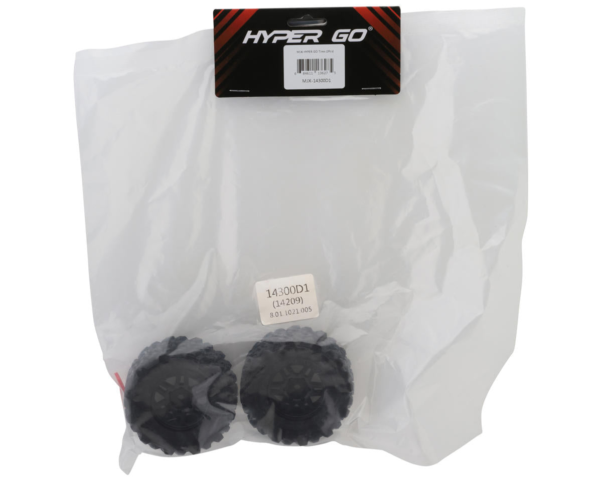 MJX HYPER GO 1.9" Pre-Mounted Off-Road Tires (Black) (2) (Front/Rear)