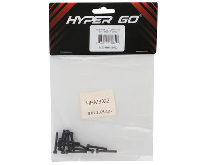 MJX HYPER GO Cap Head Hex Screws (12) (3x22mm)