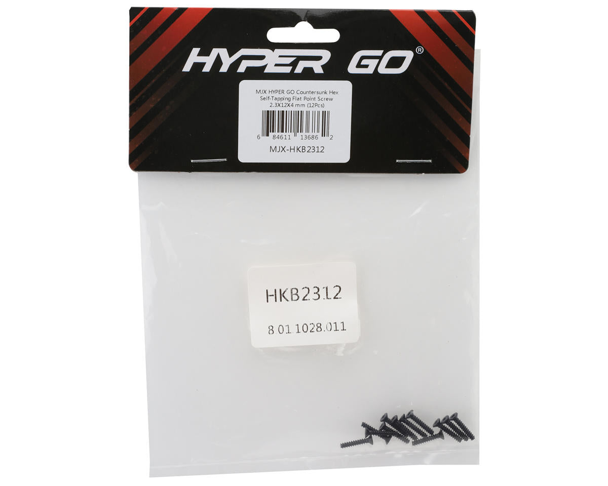 MJX HYPER GO Self-Tapping Flat Head Hex Screws (12) (2.3x12mm)