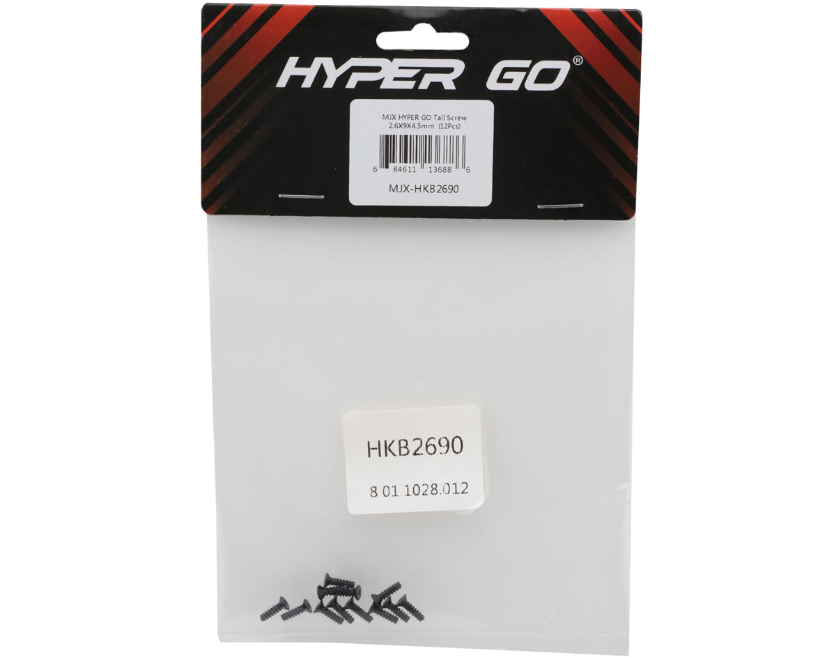 MJX HYPER GO Self-Tapping Flat Head Hex Screws (12) (2.6x9mm)