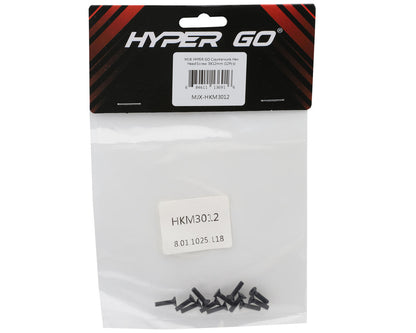 MJX HYPER GO Machined Flat Head Hex Screws (12) (3x12mm)
