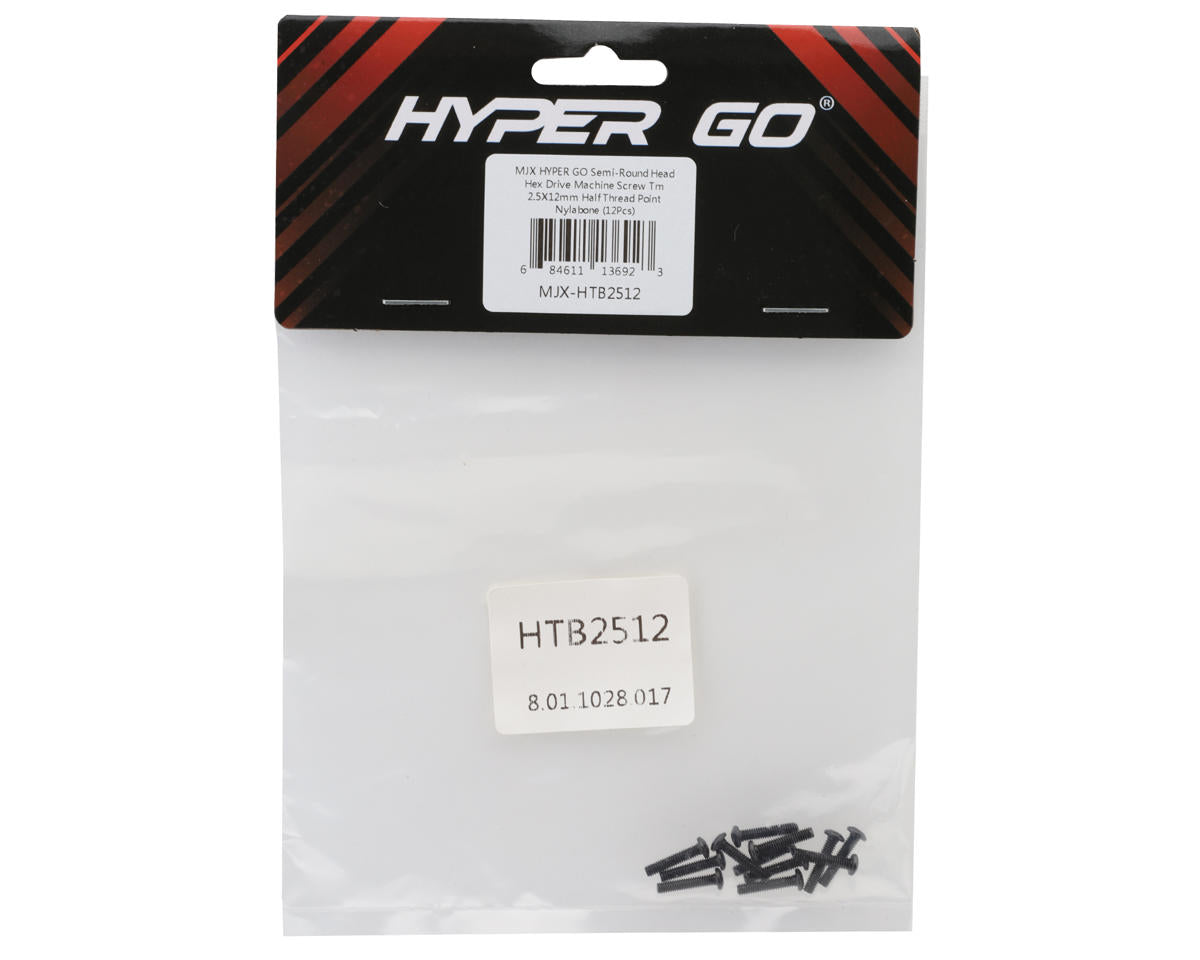 MJX HYPER GO Machined Button Head Hex Screws (12) (2.5x12mm)