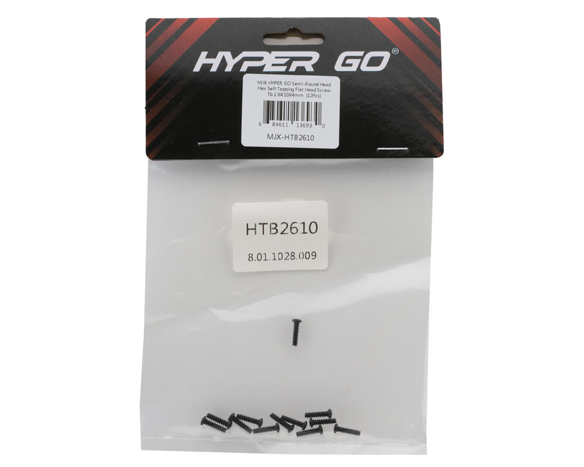 MJX HYPER GO Self-Tapping Button Head Hex Screws (12) (2.6x10mm)