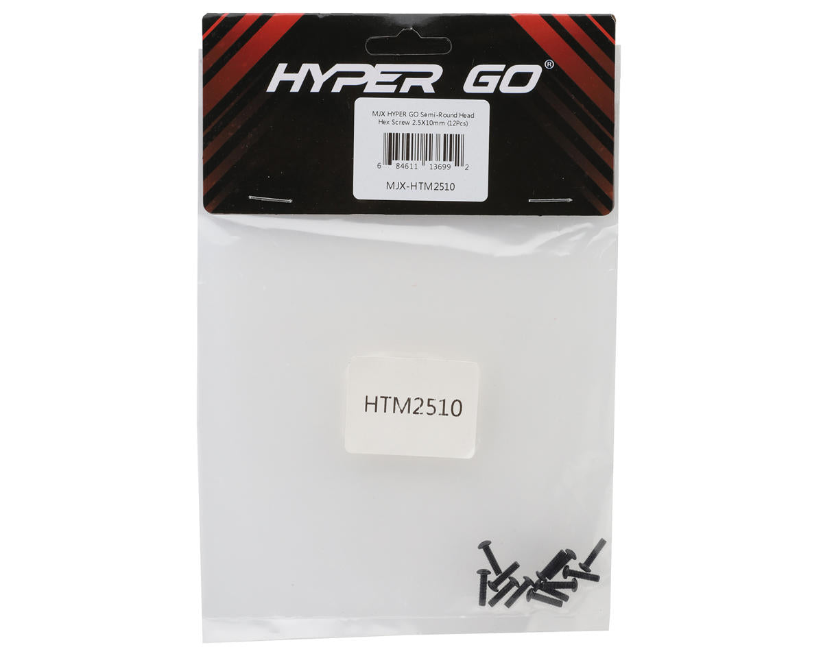 MJX HYPER GO Machined Button Head Hex Screws (12) (2.5x10mm)
