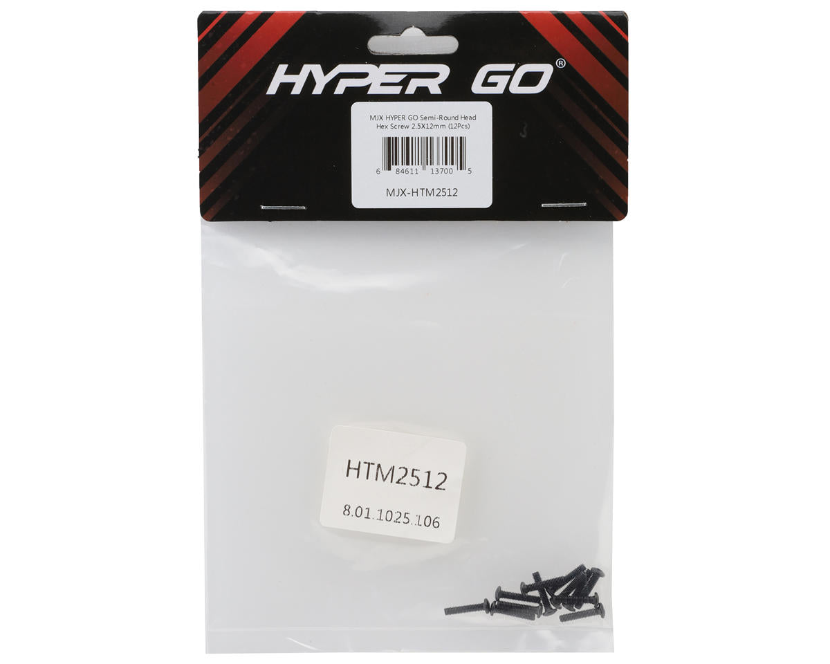 MJX HYPER GO Machined Button Head Hex Screws (12) (2.5x12mm)