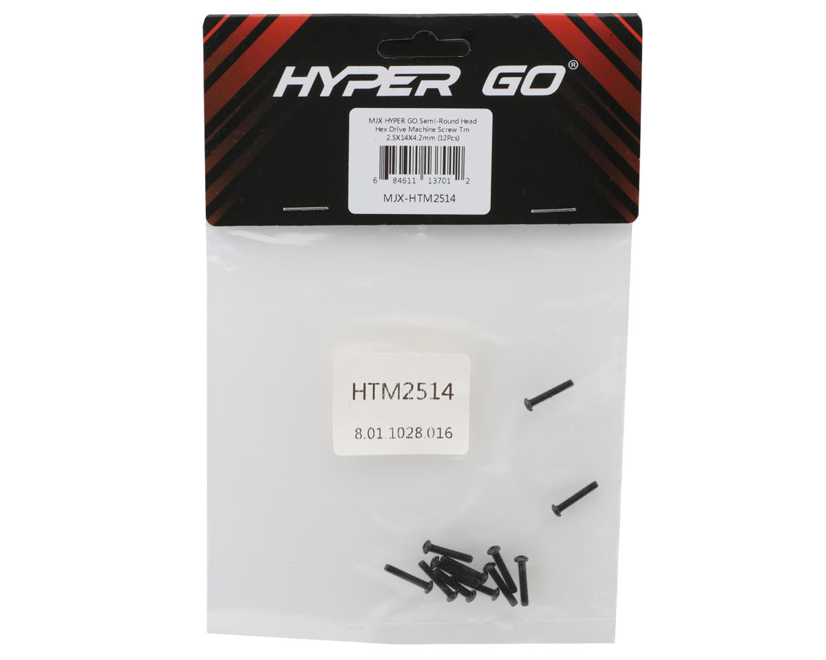MJX HYPER GO Machined Button Head Hex Screws (12) (2.5x14mm)