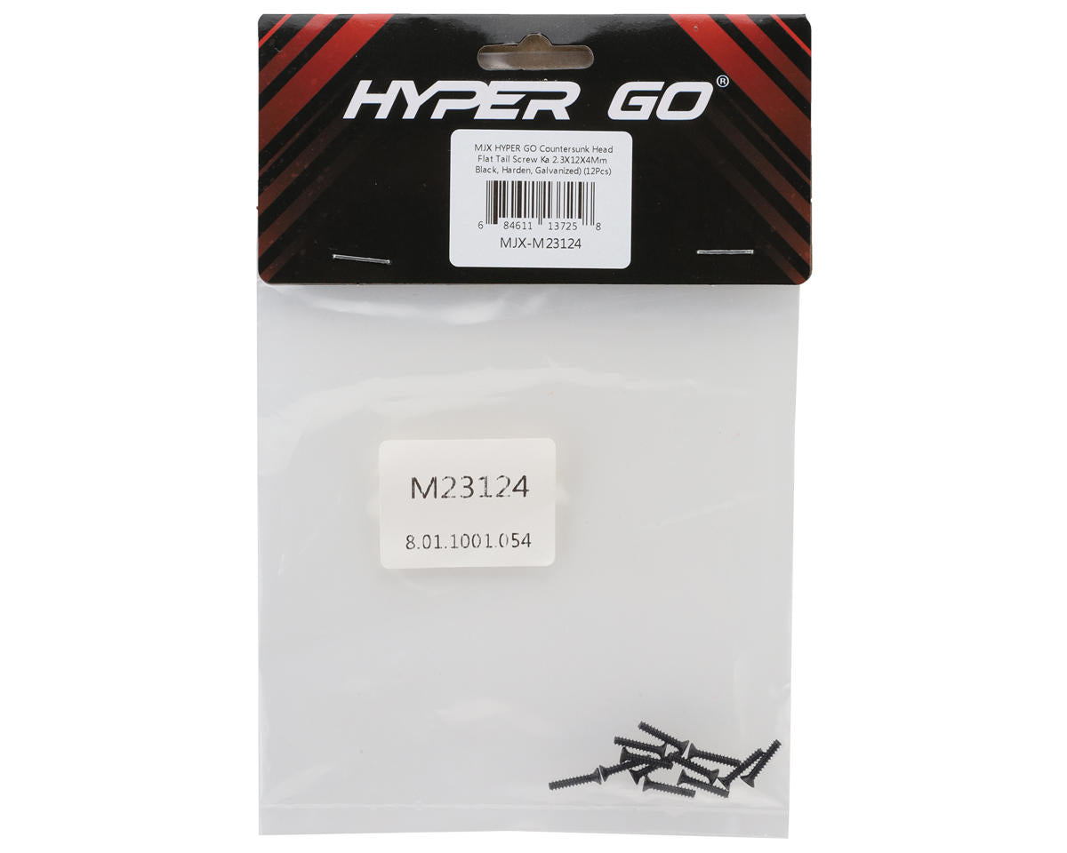 MJX HYPER GO 2.3x12x4mm Self Tapping Counter Sunk Screws (12)