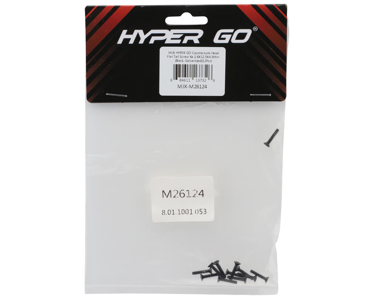MJX HYPER GO 2.6x12mm Galvanized Flat Head Self-Tapping Philips Screw (12)