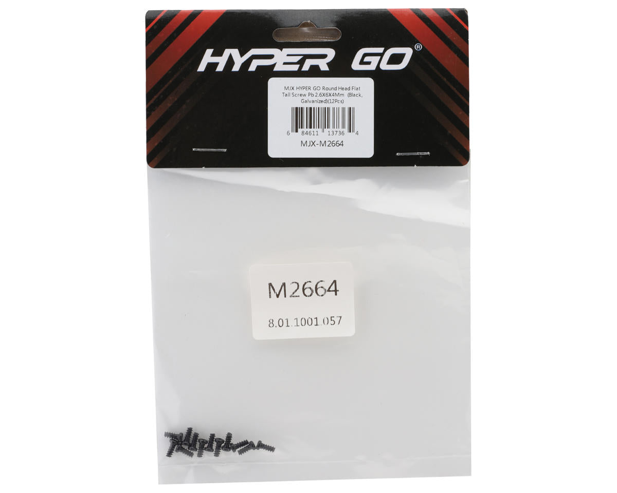 MJX HYPER GO 2.6x6mm Galvanized Button Head Self-Tapping Philips Screw (12)