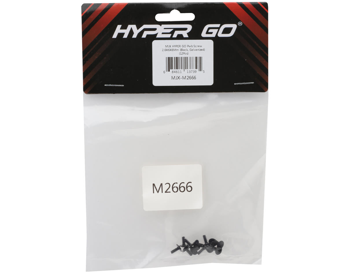 MJX HYPER GO 2.6x6mm Galvanized Button Head Self-Tapping Philips Screw (12)