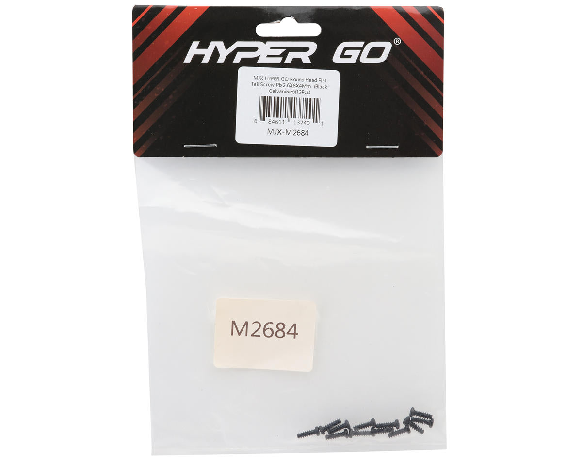 MJX HYPER GO 2.6x8mm Galvanized Button Head Self-Tapping Philips Screw (12)