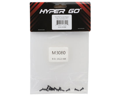 MJX HYPER GO 3x8mm Galvanized Button Head Hex Screw (12)