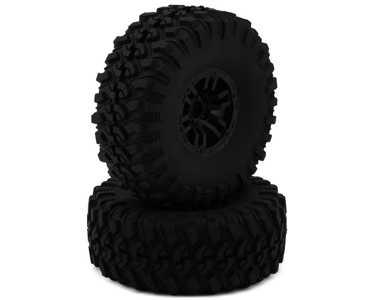 MJX HYPER GO All Rock 2.2" Pre-Mounted Rock Crawler Tires (Black) (2)