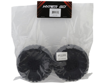 MJX HYPER GO All Rock 2.2" Pre-Mounted Rock Crawler Tires (Black) (2)