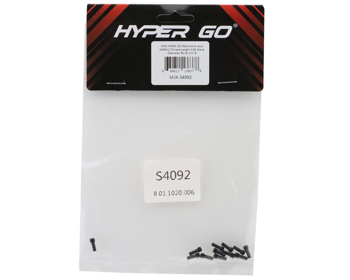 MJX HYPER GO 4x9.2mm Hex Head Machine Pin Screws (12)