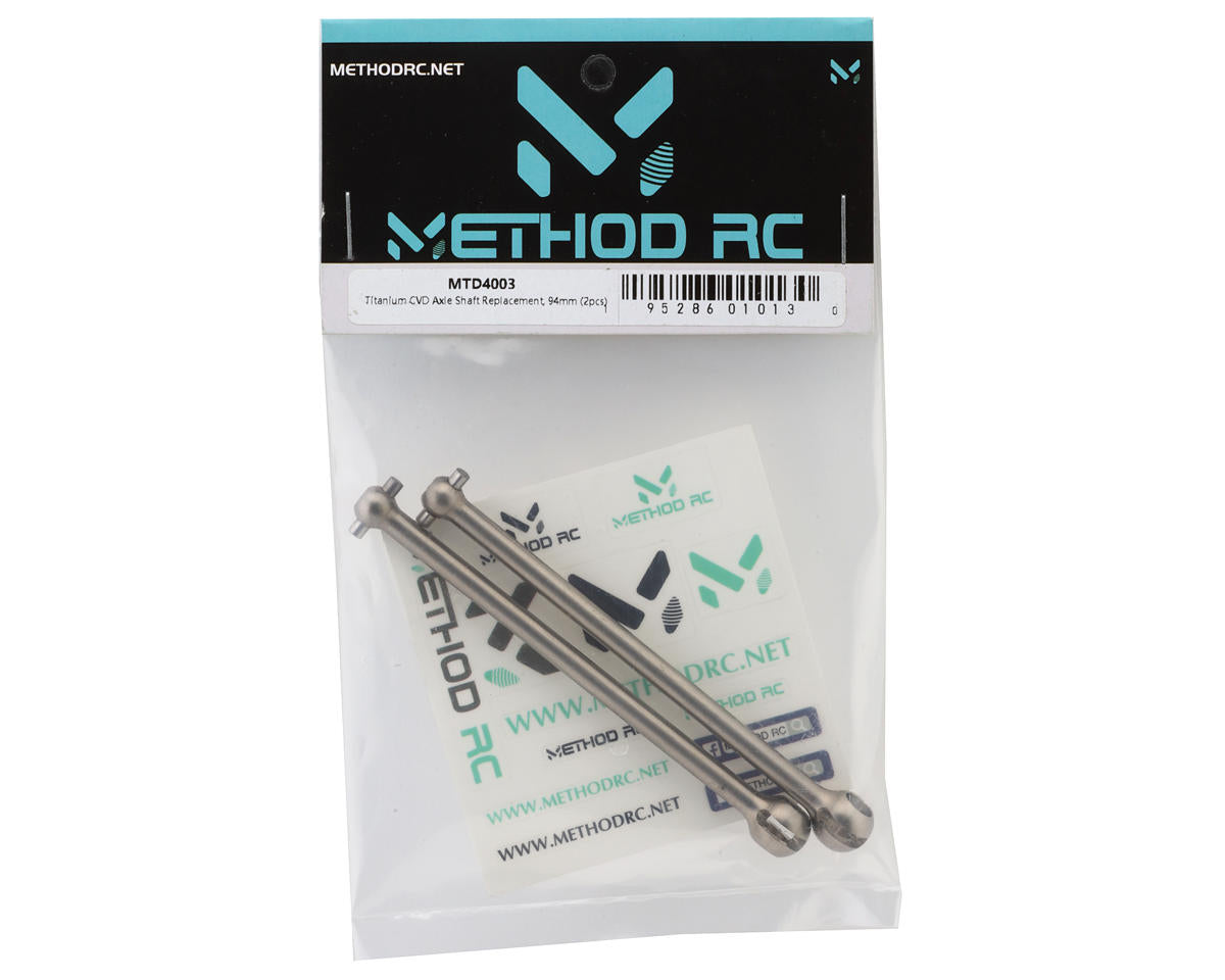 Method RC Titanium 94mm Front/Rear CVD Axle Shaft (2) (Arrma 1/7 On-Road)