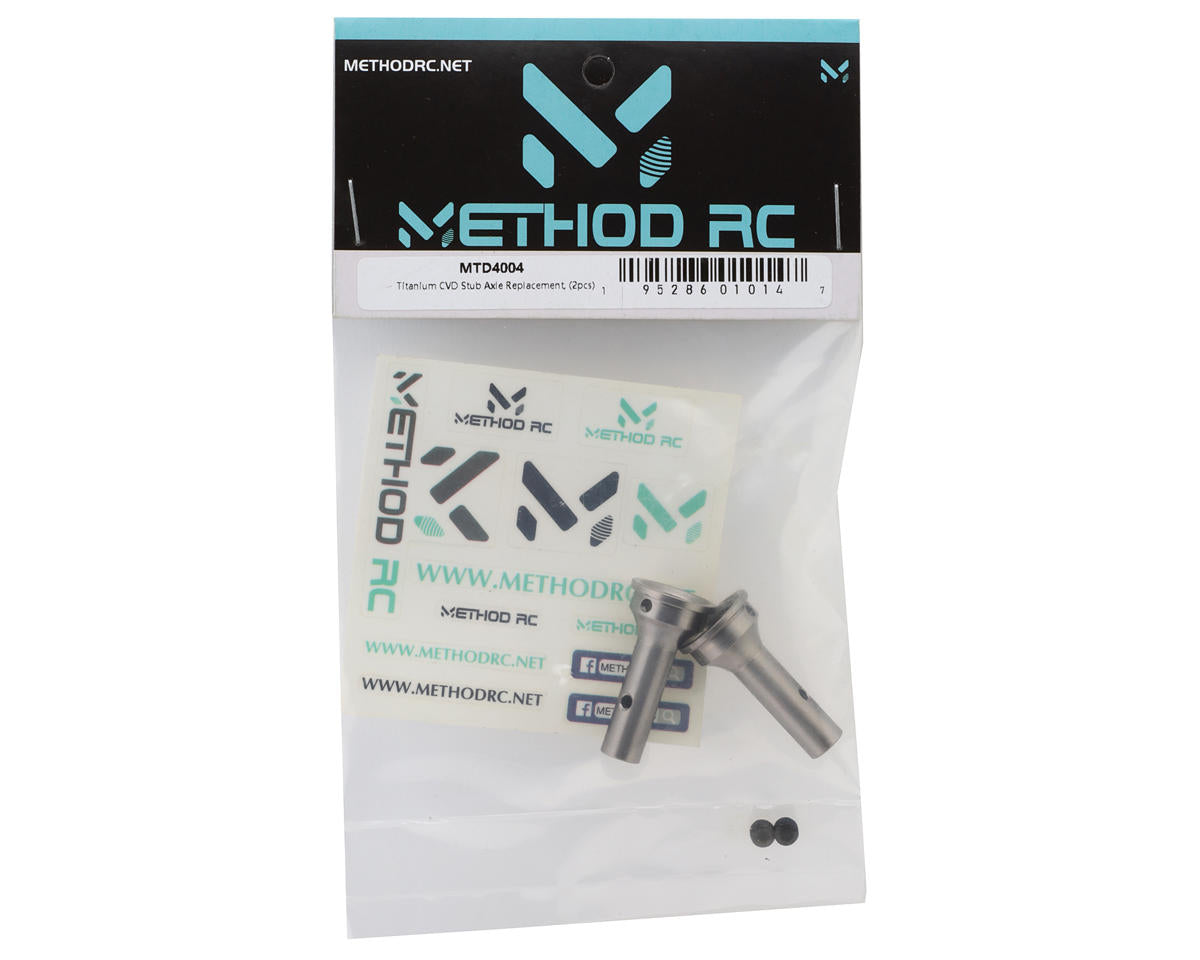 Method RC Titanium Front/Rear CVD Stub Axle (2) (Arrma 1/7 On-Road)