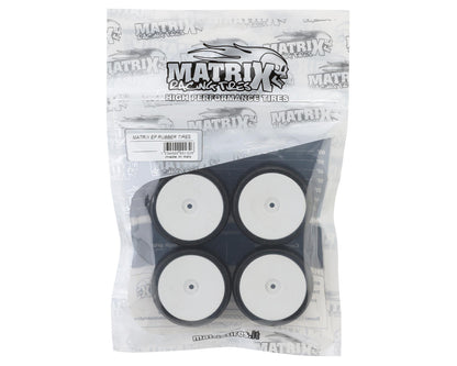Matrix 1/10 Pre-Mounted On-Road Touring Tires (White) (4) (Asphalt) (32 Shore)