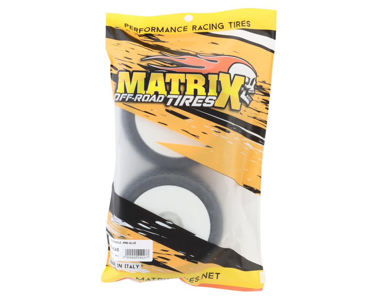 Matrix Blackhole 1/8 Pre-Mounted Buggy (2024 Champion) Tires (White) (2) (Hard)