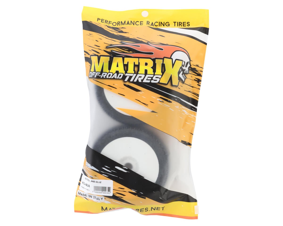 Matrix Neutron 1/8 Off-Road Pre-Mounted Buggy Tires (White) (2) (Soft)