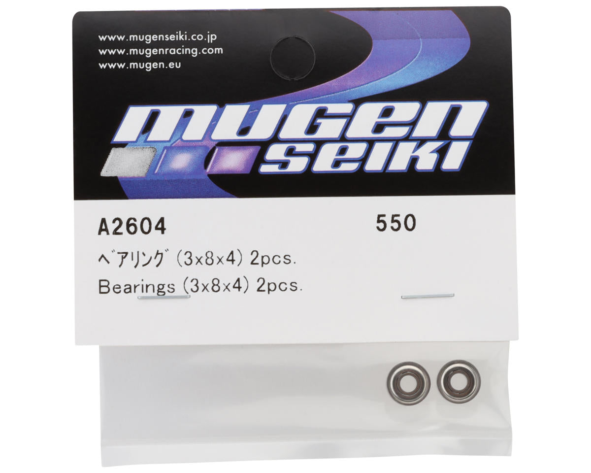 Mugen Seiki 3x8x4mm Metal Shielded Bearings (2)