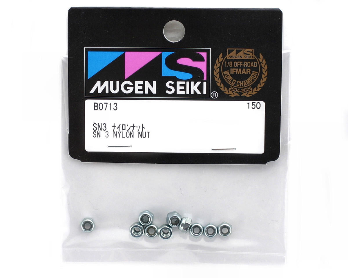 Mugen Seiki SN 3mm Nylon Nut (10)
