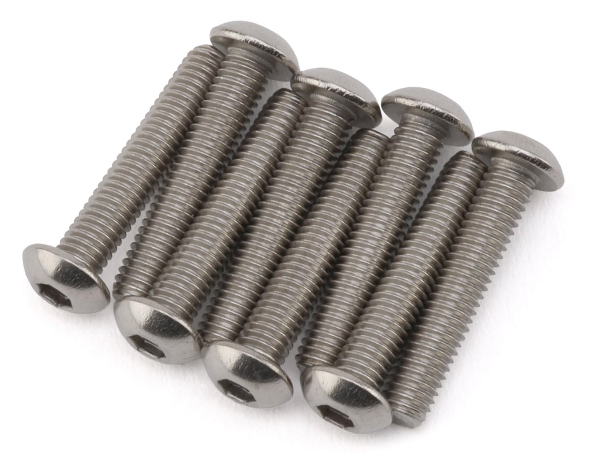 Mugen Seiki 3x16mm Titanium Button Head Screws (8)