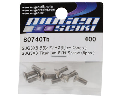 Mugen Seiki Titanium Flat Head Screw Set (3x8mm)