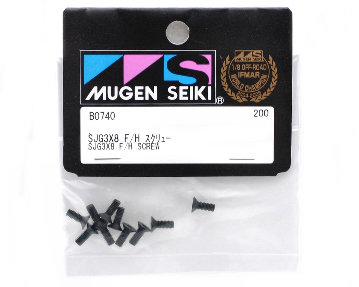 Mugen Seiki 3x8mm SIG Flat Head Screw (10)