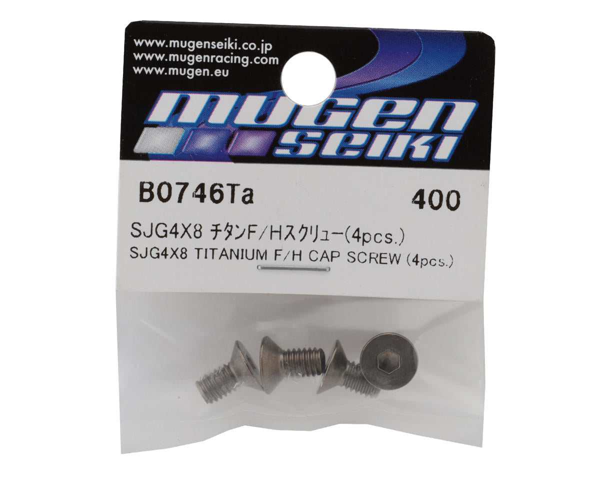 Mugen Seiki SJG Titanium Flat Head Screw Set (4x8mm)