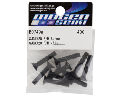 Mugen Seiki 4x20mm Flat Head Hex Screw (10)