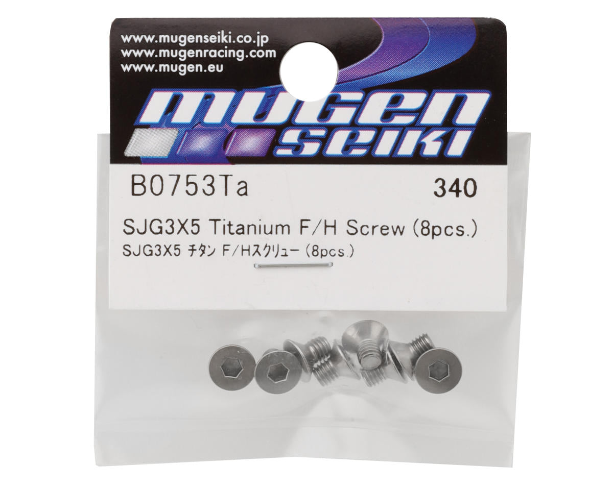 Mugen Seiki Titanium Flat Head Screw Set (3x5mm)